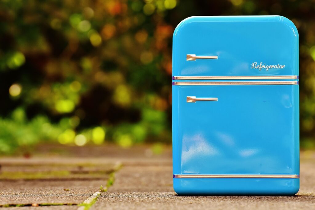 refrigerator, can, cookie jar, blue, storage, tin can, sheet, coloured, silver, refrigerator, refrigerator, refrigerator, refrigerator, refrigerator